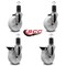Service Caster 5'' Nylon Wheel Swivel 1-5/8'' Expanding Stem Caster Set 2 Brakes, 4PK SCC-EX20S514-NYS-2-PLB-2-158 - alternate 2